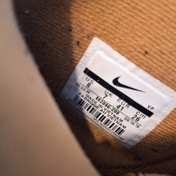 Nike Air Force 1 Mid Boot Mens \'07 Flax Wheat 882096-200 Khaki Shoes Size 8